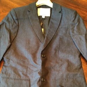 Navy/denim like Burberry tuxedo jacket, 14Y